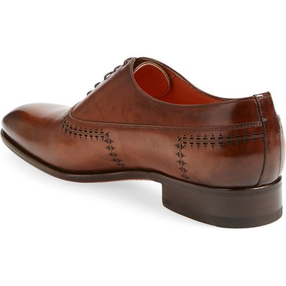 Santoni Emanuel Plain Toe Oxford Tan